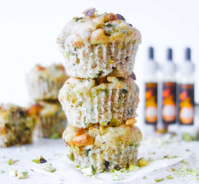 Courgette and Pistachio Muffins